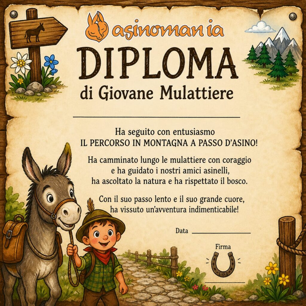Diploma di Giovane Mulattiere - Asinomania